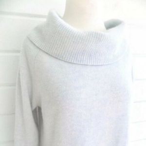 Baby Blue Anthro 100% Cashmere Cowl Neck Sweater